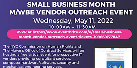 Primaire afbeelding van Small Business Month Vendor Outreach Event