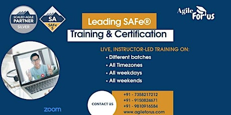 Online Leading SAFe Certification -18-19 Jun, India Time (IST) billets