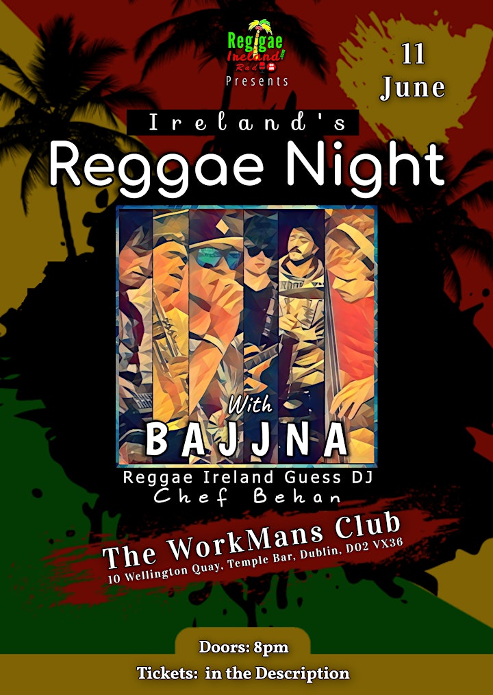 Ireland's Reggae Night in Dublin - Live Reggae band Performance + DJ image