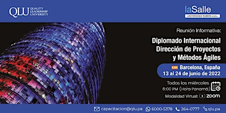 Reunión informativa - Diplomado Internacional en Dirección de Proyectos bilhetes