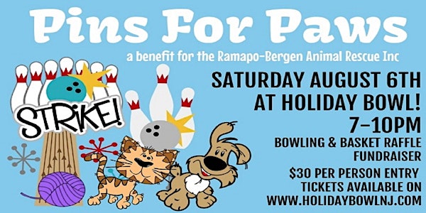 Pins For Paws Bowling & Basket Raffle 2022