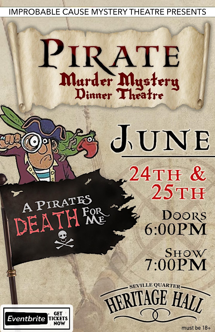 A Pirate's Death for Me Murder Mystery Dinner Theatre Show! image