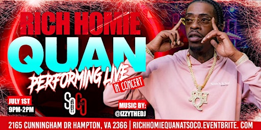 Rich Homie Quan Performing Live In Concert At Soco