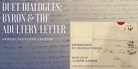 Duet Dialogues: Byron and the Adultery Letter tickets
