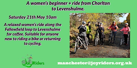 JoyRiders beginners plus ride from Chorlton Park to Levenshulme tickets