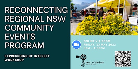 Online Workshop - Reconnecting Regional NSW – Community Events Program primary image