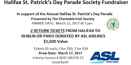10th Annual Halifax St. Patrick's Day Parade Fundraiser Tickets primary image