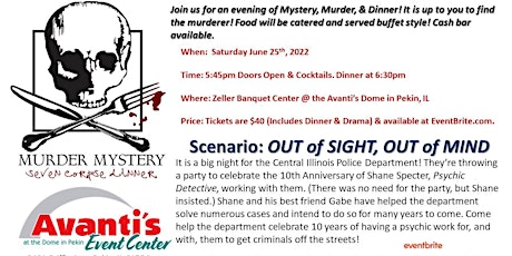 Murder Mystery Dinner: Out of Sight, Out of Mind tickets