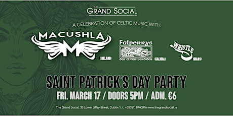 ST Patrick's Day Party with Macushla and friends primary image