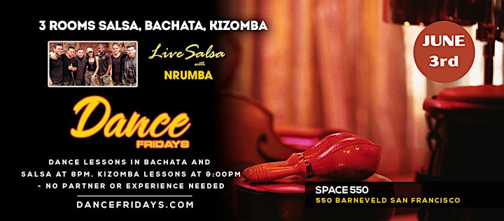 Dance Fridays - LIVE Salsa NRUMBA, HOT Bachata, Kiz- Dance Lessons image