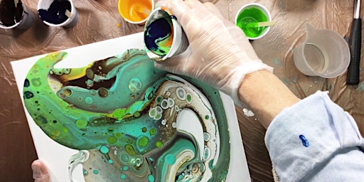 Imagem principal do evento Flip Cup Acrylic Pour Painting Class for Adults & Teens
