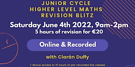 Junior Cycle Maths Revision Blitz primary image