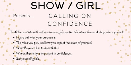 Calling On Confidence - A kickstart workshop to build your confidence tickets