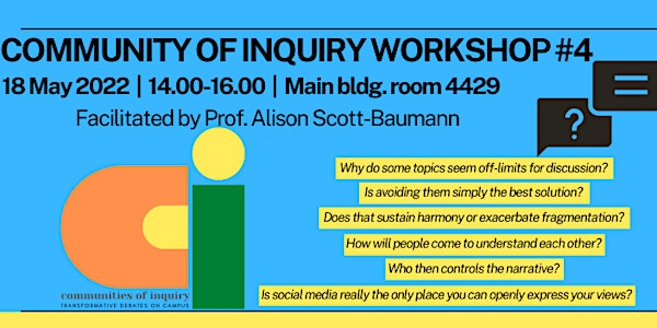 Community of Inquiry Training #4 with Prof. Alison Scott-Baumann