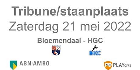 Halve Finale Play-Offs Hoofdklasse  21 mei 2022 16:00 uur tickets