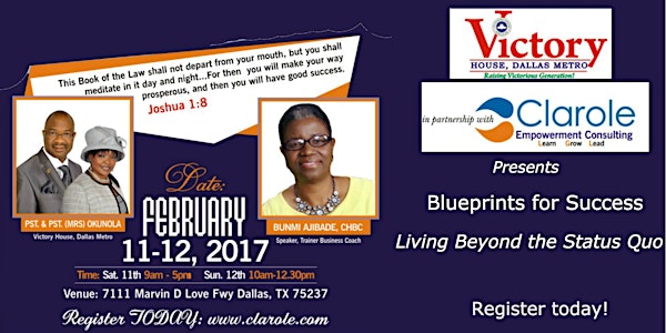 Blueprint for Success - Living Beyond the Status Quo