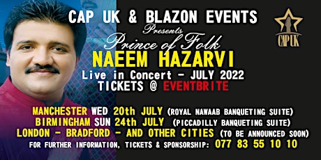 NAEEM HAZARVI - THE OFFICIAL DEBUT - UK TOUR 2022 tickets