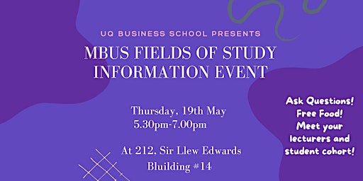 Master of Business Fields of Study Information Event