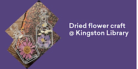 Dried flower book marks and papers @ Kingston Library