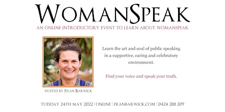 WomanSpeak Virtual Introductory Event biglietti