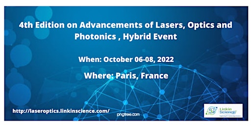 4th Edition on Advancements of Lasers, Optics and Photonics, Hybrid Event