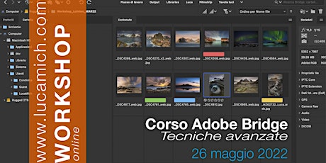 Adobe Bridge - Corso Completo - Parte B: Tecniche Avanzate biglietti