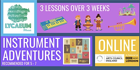 Instrument Adventures (5 - 7yo) - Pick your weekly time slot tickets