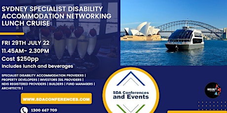 SYDNEY SPECIALIST DISABILITY ACCOMMODATION  LUNCH CRUISE tickets