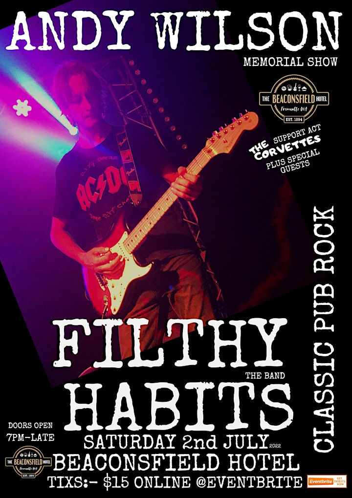FILTHY HABITS  ANDY WILSON  MEMORIAL SHOW image