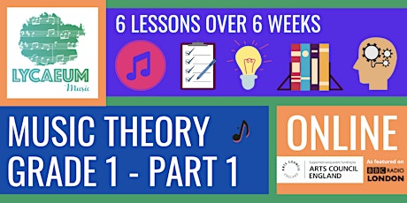 ABRSM Music Theory: Grade 1, Pt.1 - Pick your weekly time slot tickets