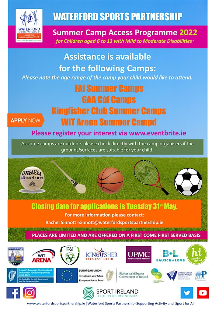 Waterford Summer Camp Access Programme- Expression of Interest image