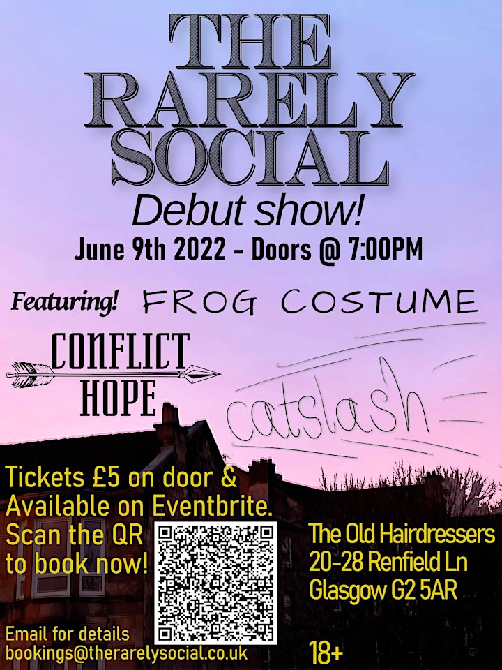 The Rarely Social - Debut Show (W/Frog Costume, catslash & Conflict Hope) image