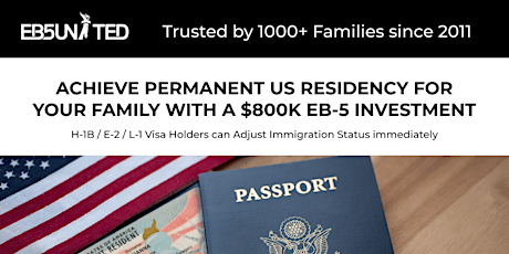 US Immigration by Investment program @ $800k tickets
