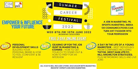No Turning Back 2020: Summer Careers Festival: 8- 10 June 2022 tickets