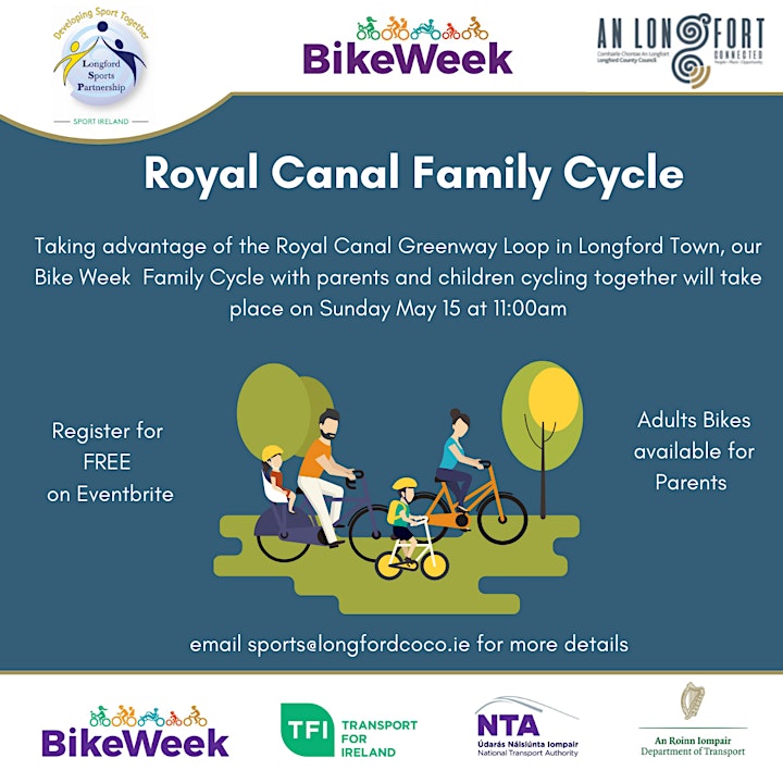 BIKE WEEK  Family Cycle ,  Royal Canal Longford image