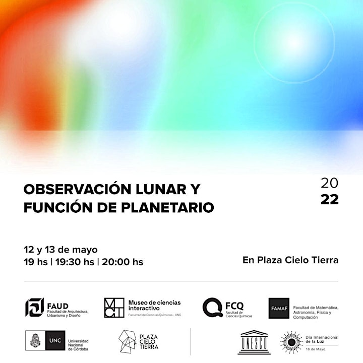 Imagen de Observación Lunar y Función de Planetario Plaza Cielo Tierra Viernes 13/5