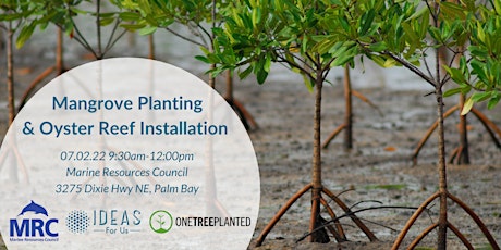 Mangrove Planting & Oyster Reef Installation  in the Indian River Lagoon tickets