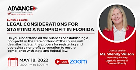 Legal Considerations for Starting a Nonprofit in Florida tickets
