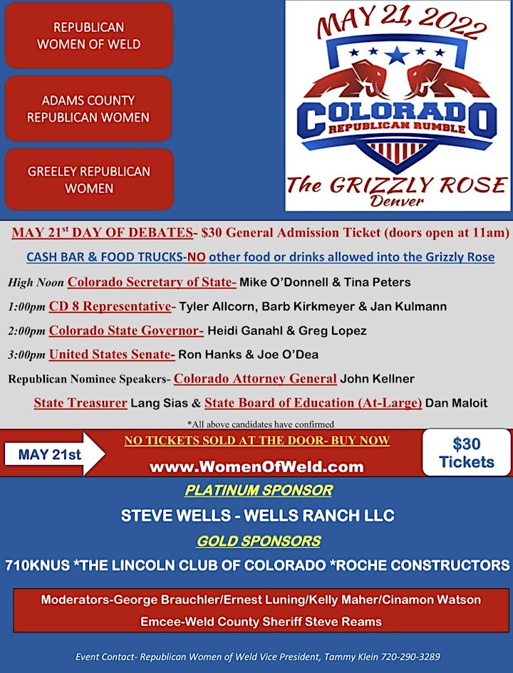 The COLORADO REPUBLICAN RUMBLE - GRIZZLY ROSE image