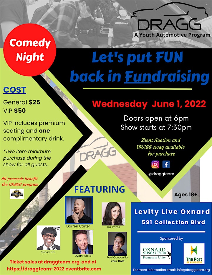 DRAGG Inc - Let's put FUN back in fundraising Comedy Night image