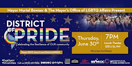 The Mayor’s Office of LGBTQ Affairs Present: District of PRIDE tickets