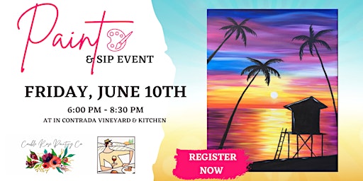 Summer Paint & Sip Event at In Contrada Vineyard