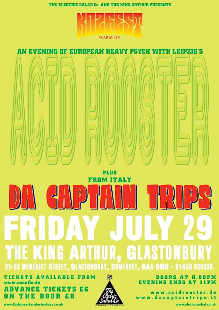 Acid Rooster + Da Captain Trips @ The King Arthur, Glastonbury image
