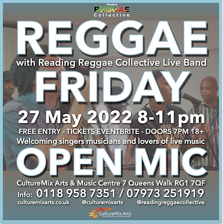 Reggae Friday with Reading Reggae Collective - Open Mic Night image