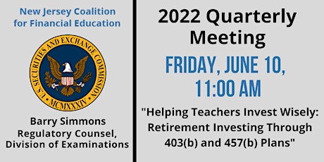 NJCFE Quarterly Meeting: "Helping Teachers Invest Wisely" tickets
