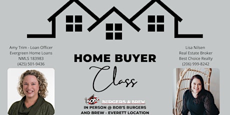 Home Buyer Class at Bob's Burgers & Brews FREE DINNER tickets