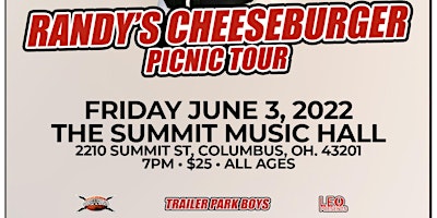 Randy’s Cheeseburger Picnic Tour at The Summit Music Hall – Friday June 3