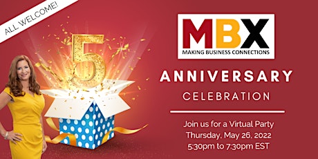 5th MBX Anniversary Celebration Virtual Party tickets