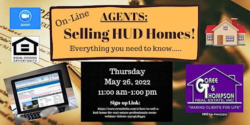 How to Sell a HUD Home for Real Estate Professionals!  Zoom Webinar