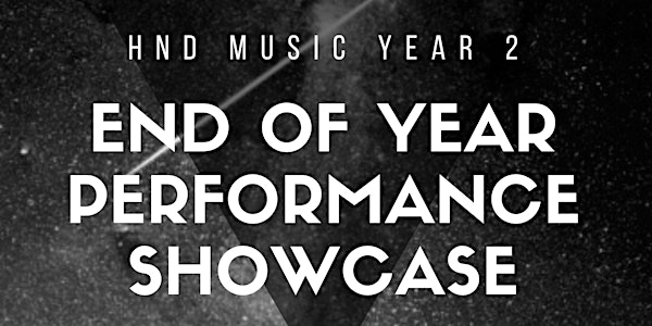 NESCOL HND Music Year 2: End of Year Showcase
